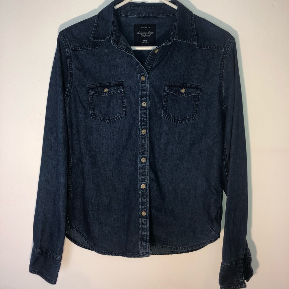 American Eagle button down denim shirt medium